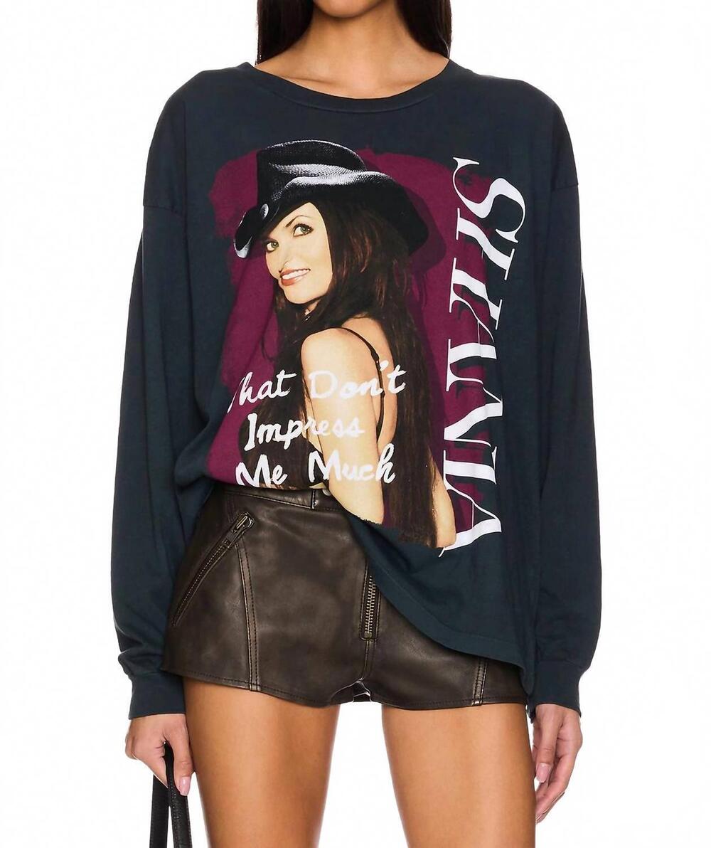 NEW DAYDREAMER shania twain graphic tee in vintage black